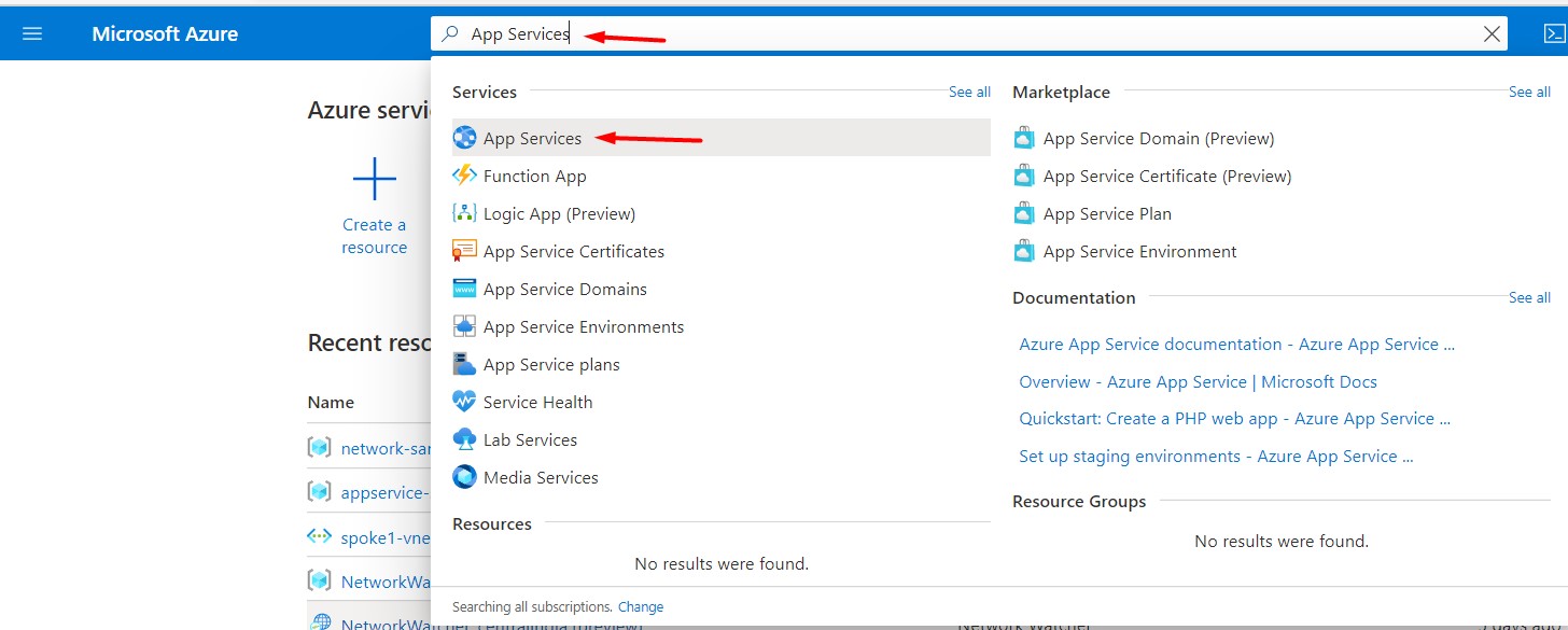 Select App Services